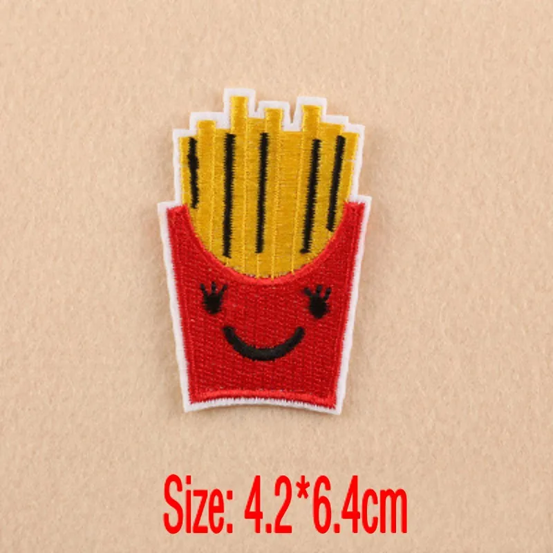 1 шт. картофель фри Нашивки для Костюмы гладить на вышитые шить Ткань шляпа сумка