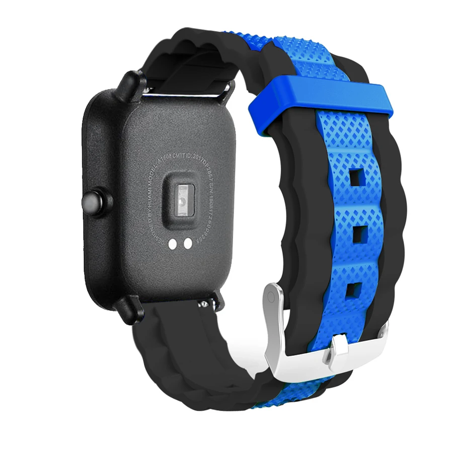 Для Amazfit ремешок Bip 20 мм силиконовый спортивный сменный ремешок для часов Браслет Для Xiaomi Huami Amazfit Bip Молодежные часы аксессуары