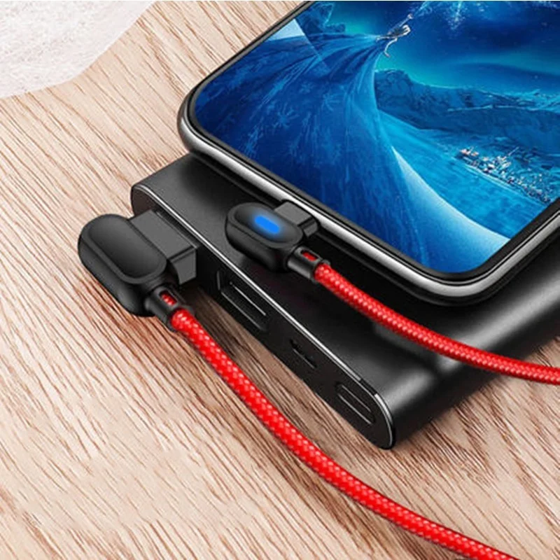 Кабель Micro USB Type C для быстрой зарядки 90 градусов 0 25 м 1 Samsung S10 S9 S8 Xiaomi Huawei LG Android