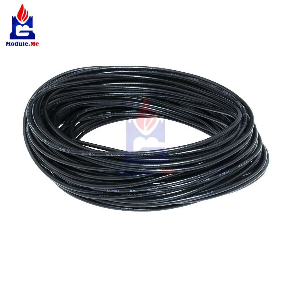 Diymore 10 м гибкий многожильный Медь кабель UL 1007 24 AWG провод