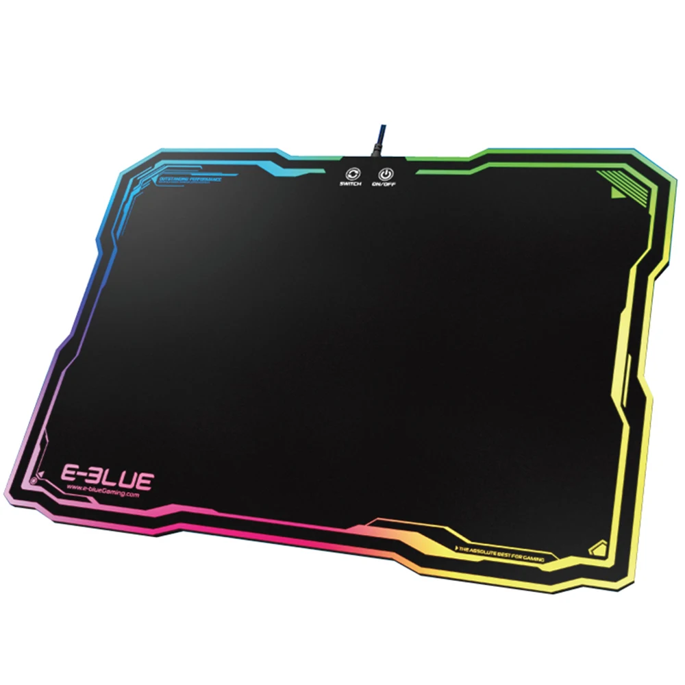 Светодиодный USB проводной Жесткий коврик для мыши большого размера Dazzle RGB цветная подсветка игровой коврик для мыши с интеллектуальным переключателем
