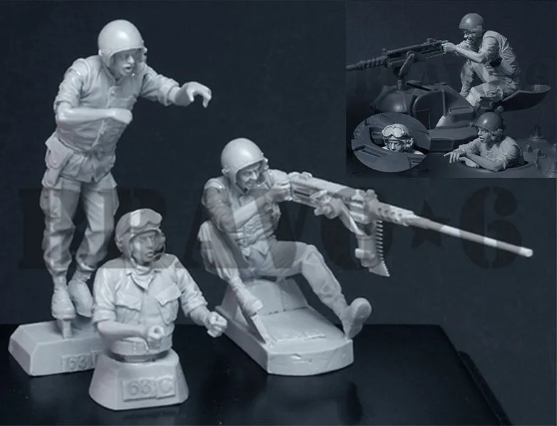 1/35 набор моделей фигурок из смолы вьетнамские солдаты войны США (3 шт./лот)