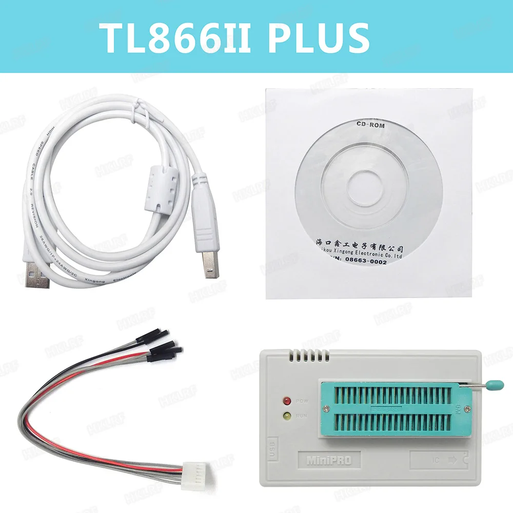 TL866II PLUS V9.00 TL866II плюс универсальный Minipro программатор+ 26 адаптеров+ тестовый зажим TL866 PIC биос высокоскоростной программатор - Цвет: TL866II PLUS