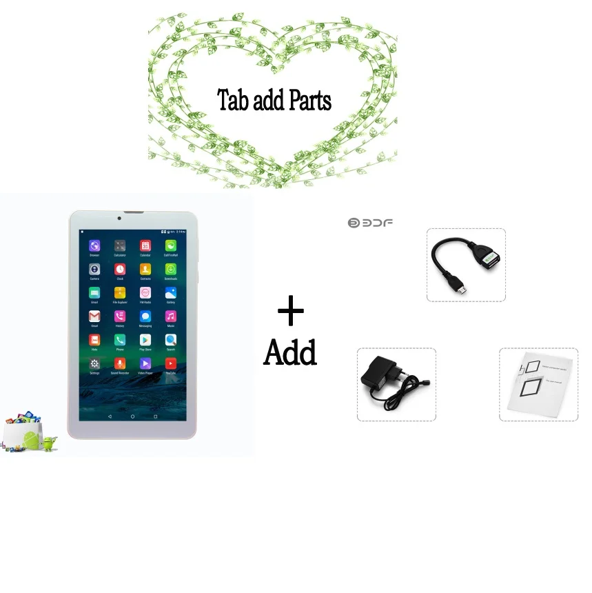 Новое поступление, 7 дюймов, Android 6,0, планшеты, ПК, двухъядерный, 3G, телефонные звонки, две sim-карты, Wi-Fi, Bluetooth, 8 ГБ, планшетный ПК, дешево и просто - Комплект: Standard