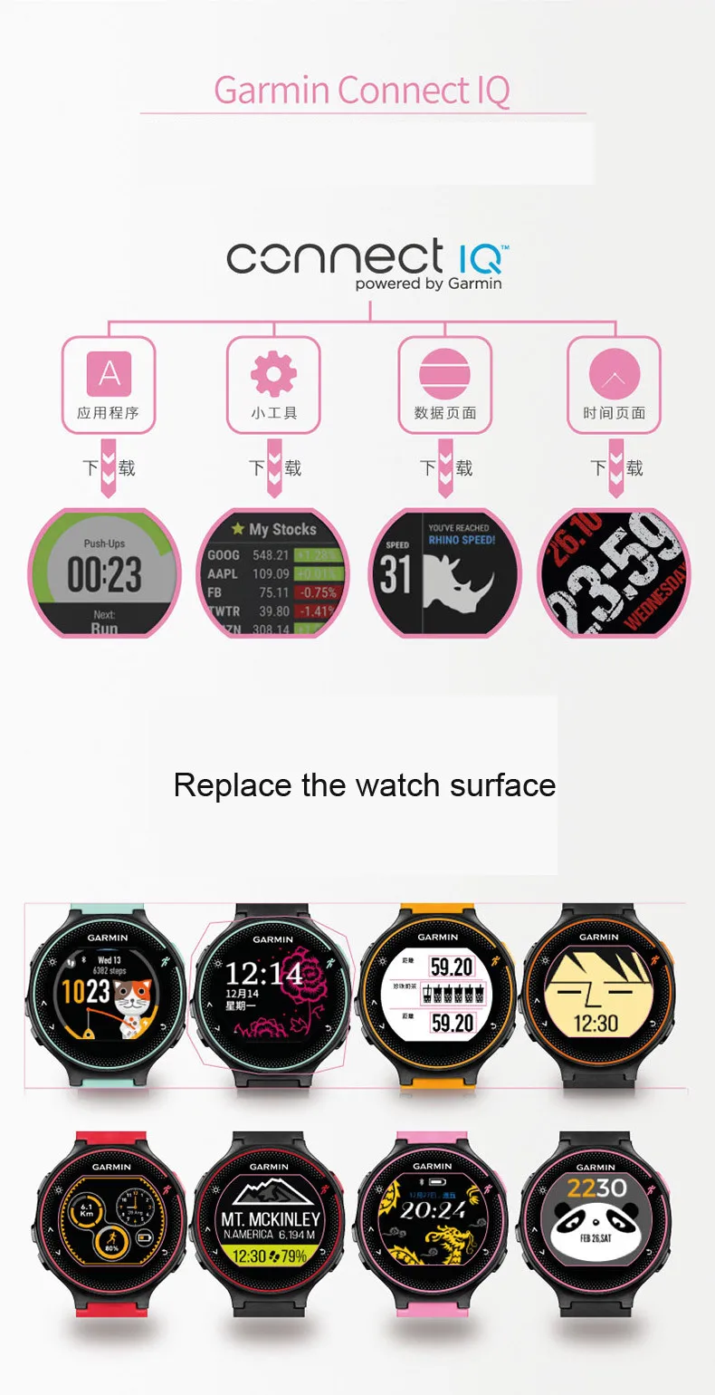 Оригинальные gps спортивные часы Garmin forerunner 235, классические фитнес-часы, монитор сердечного ритма, водонепроницаемые мужские и женские Смарт-часы dz09 q50