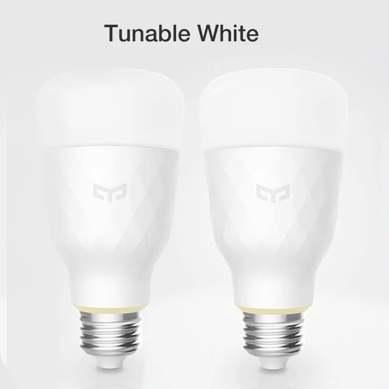 2pcs White Bulb Xiao mi Yee светильник, умный светодиодный светильник, цветная RGB лампа E27, 10 Вт, 800 люменов, умный светильник mi jia, смартфон, WiFi, пульт дистанционного управления - Цвет: 2pcs White Bulb