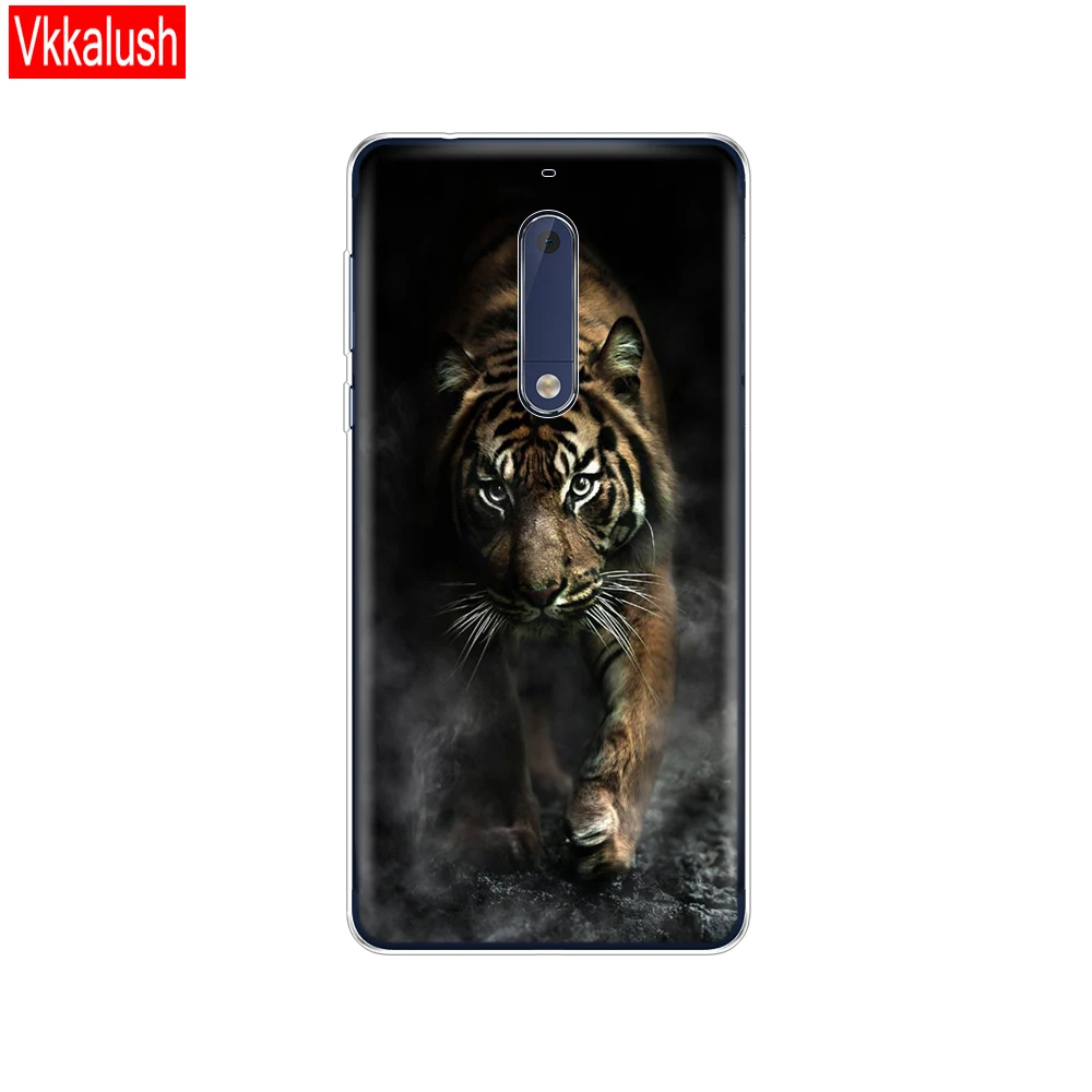 80162 Силиконовый чехол для Nokia 1, 2, 2,1, 3, 3,1, 5, 5,1 plus,, мягкий ТПУ Забавный чехол на заднюю панель, противоударный чехол, бампер, забавная оболочка с животными - Цвет: 80162