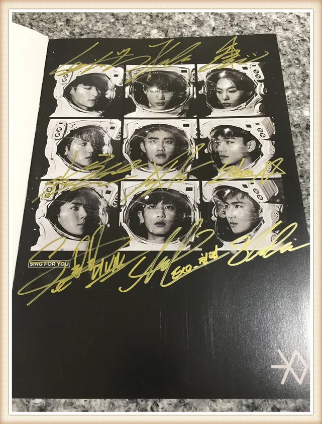EXO EXO-K + M автограф аутентичный Sing для вас официальная книга китайская версия 03 2016 |