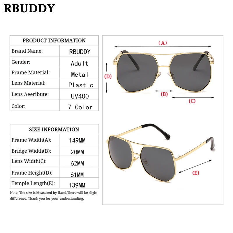 Солнцезащитные очки RBUDDY Поляризованные металлические брендовые дизайнерские