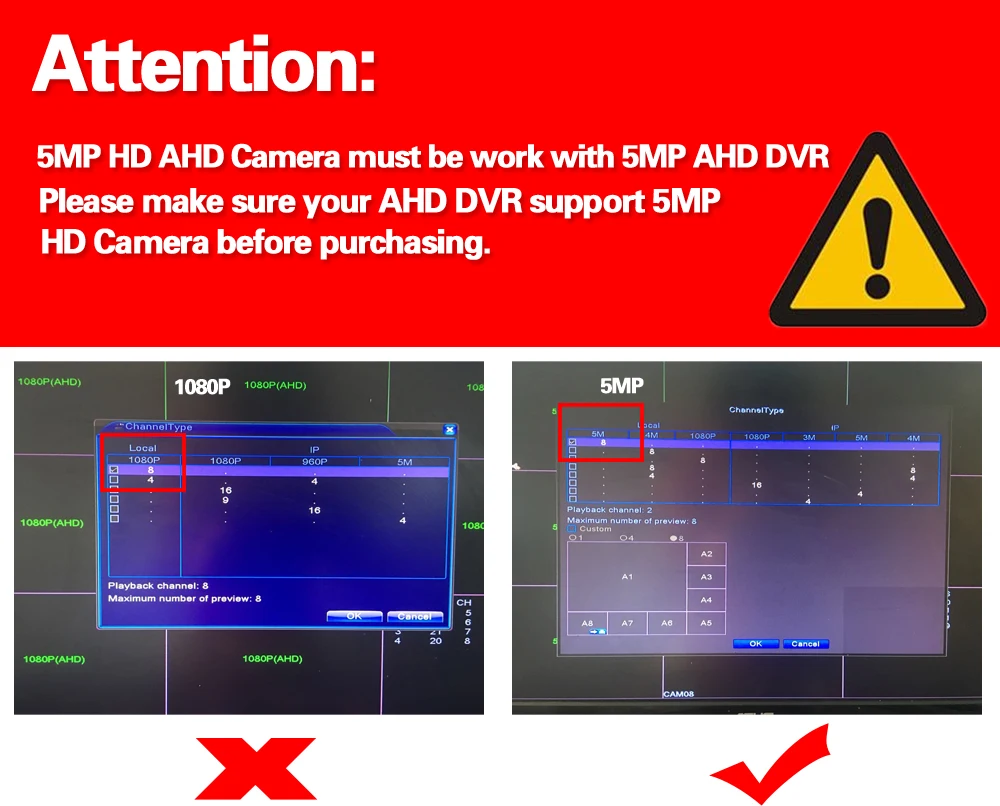 NINIVISION 5MP AHD камера с SONY IMX335 H.265 цилиндрическая камера видеонаблюдения 3,6 мм объектив 6 массив инфракрасного светодиода