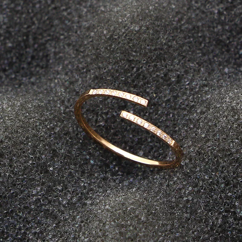 Открытие Кристалл Кольца для женщин anillos де Асеро inoxidable Para Лас Mujer нержавеющая