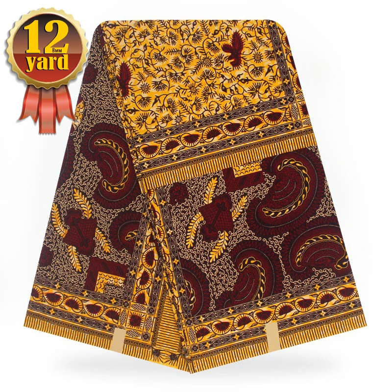 Ткани африканские вакс новинка 2018, анкара фабрик африканский настоящая печать голландский качество 12 ярд/лот YBG75-15.