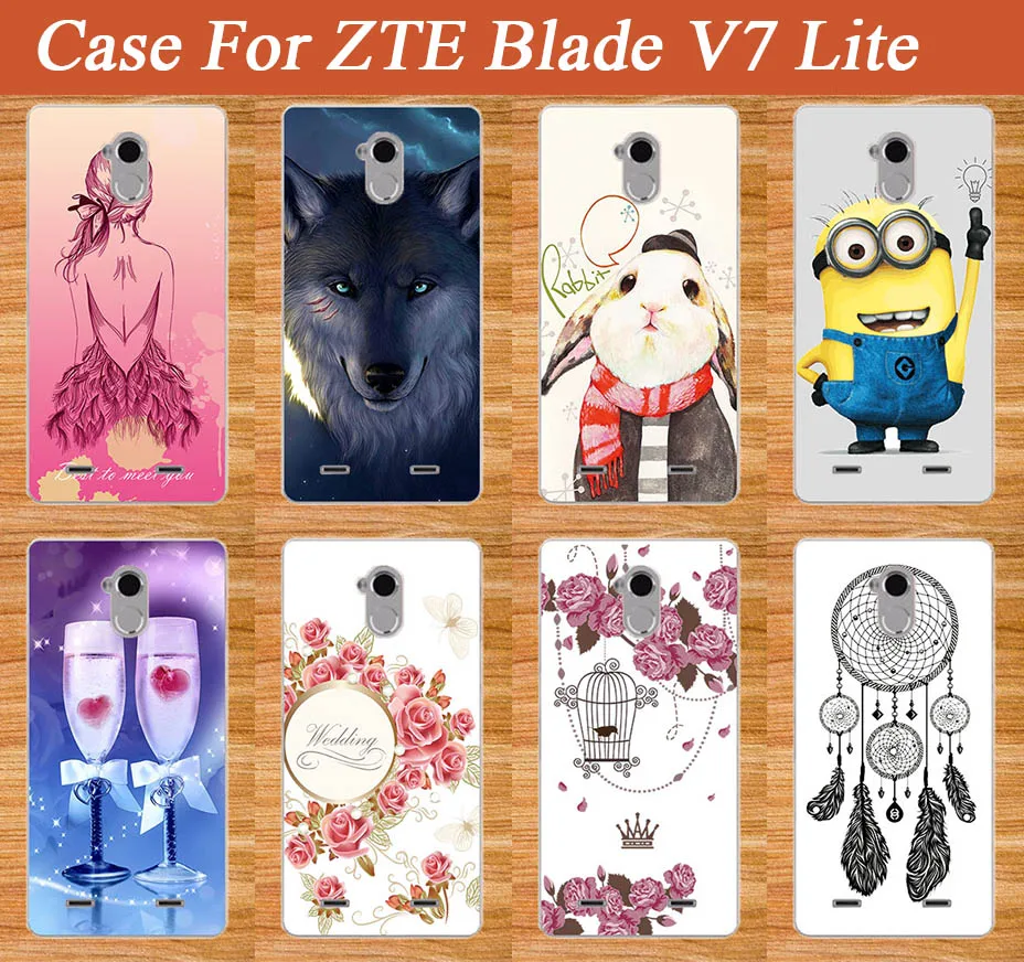 Чехол для ZTE Blade V7 LITE мягкий чехол из ТПУ блестящая чашка 3D сделай сам дизайн