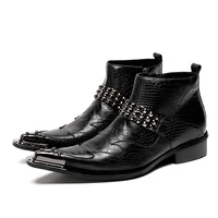 bota militar autumn genuine leather mens rubber rain boots black ankle chelsea boots men steel toe work shoes military boots