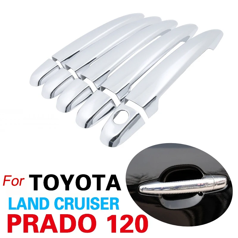 Автомобильная хромированная крышка дверных ручек для Toyota Land Cruiser Prado 120 J120 LC120 2003