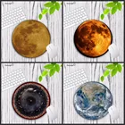 Круглый коврик для мыши Mairuige, с рисунком планеты, для Луны, черной Луны, земли, Венеры