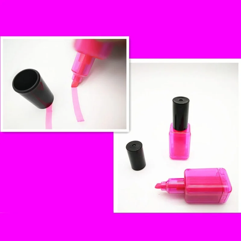 2 шт красочный лак для ногтей форма флуоресцентная ручка милый маркер