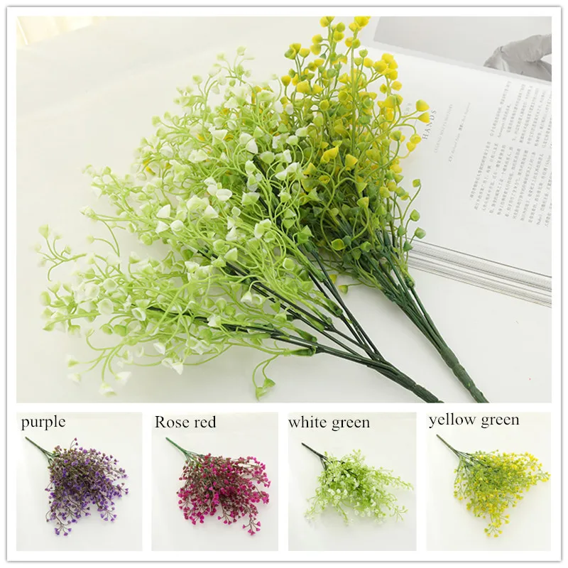 DIY Artificial small bowl flower water grass Gypsophila fake plastic plant flower for wedding family party decor Potted plant