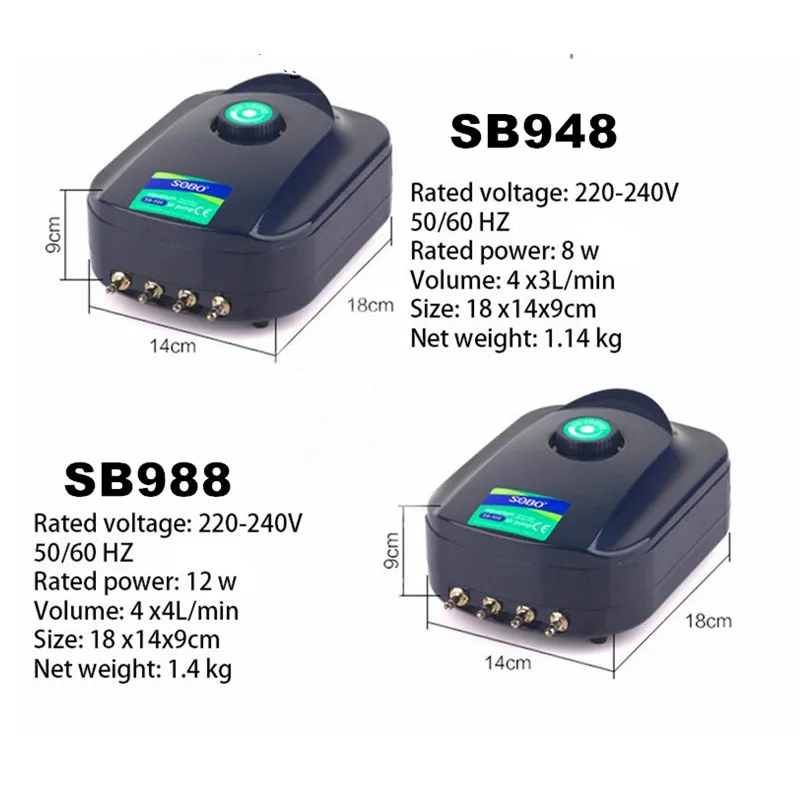 Аквариумный воздушный насос для аквариума увеличивающий кислородный