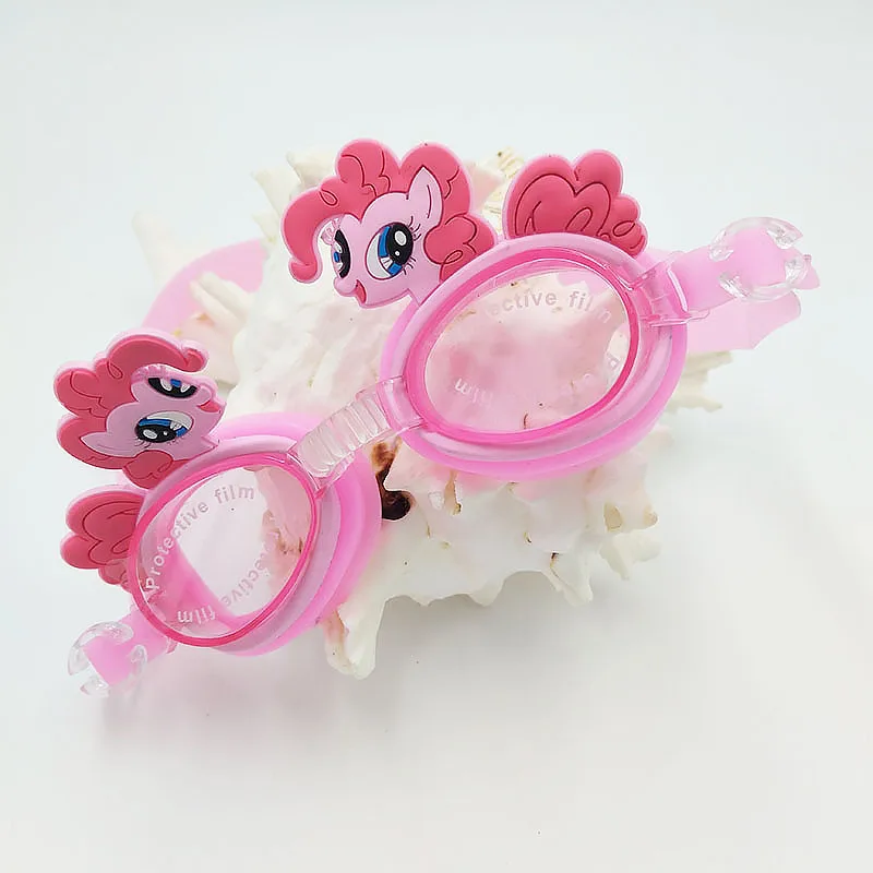Pinkie Pie 1 шт., детские силиконовые очки для плавания с милым рисунком Пинки пай, водонепроницаемые очки, противотуманные очки для плавания в бассейне, От 3 до 8 лет, подарок для детей - Цвет: Pinkie Pie