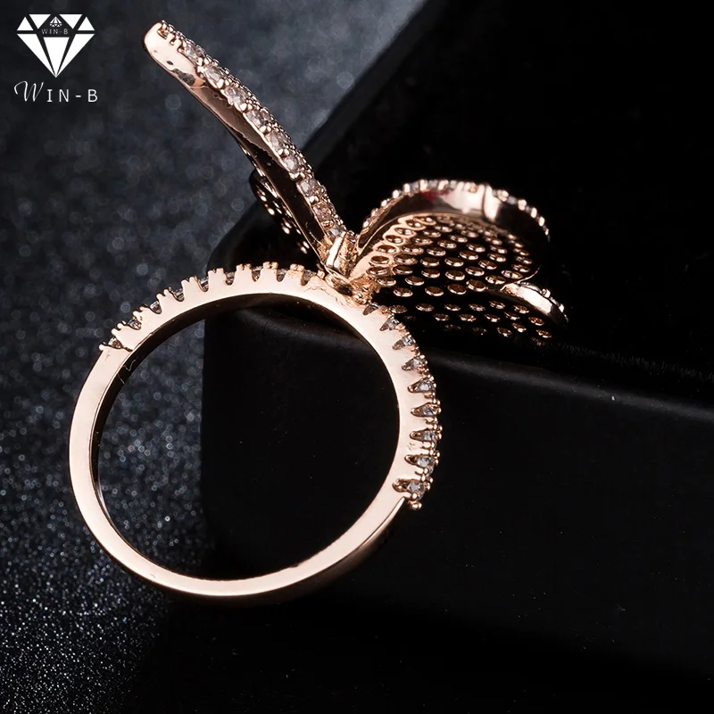 Кольцо Ringen Voor Vrouwen с кристаллами из розового золота кольцо крыльями ангела для