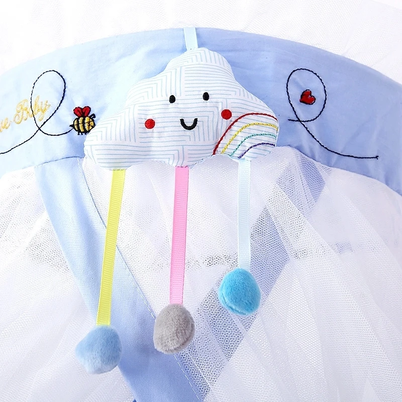 Шторы для детской кроватки большого размера сетчатая круглая купольная детская