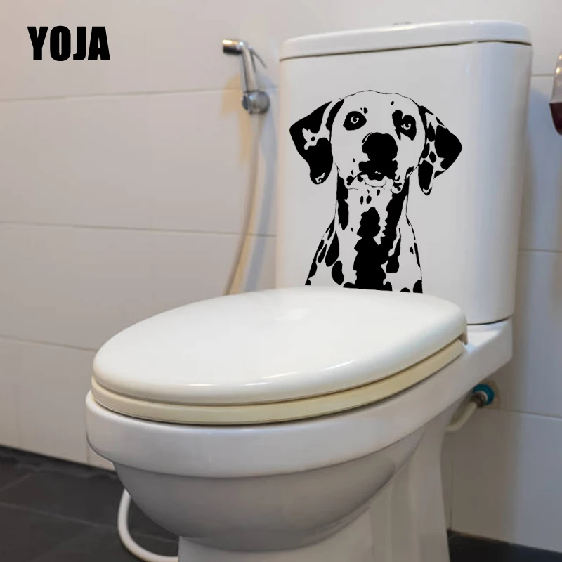 YOJA 20.2X23.1CM далматинец собака животное настенные наклейки для туалета Гостиная