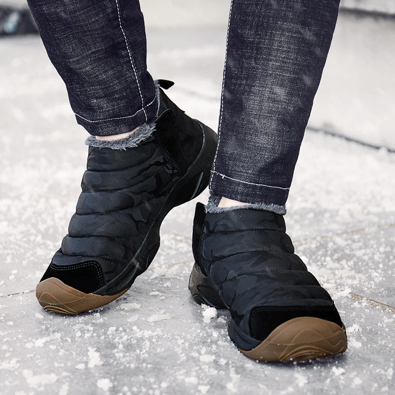 Мужские и женские ботинки с мехом VESONAL теплые камуфляжные повседневные