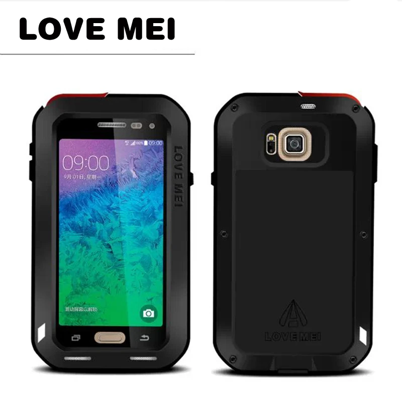 

LOVEMEI Dirt-resistant Anti-knock Metal Aluminum Cases with Gorilla Glass for Sumsang Galaxy Alpha A850 Heavy Duty Protection