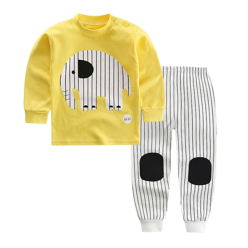 Spring Newborn Baby boys girls clothing pajamas set Cotton Long sleeves T-shirt + pants 2pcs suit For Infant clothes sets | Детская