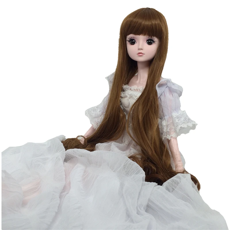 Новый 60 см 21 подвижная шарнирная BJD куклы 3D глаза свадебное платье одежда