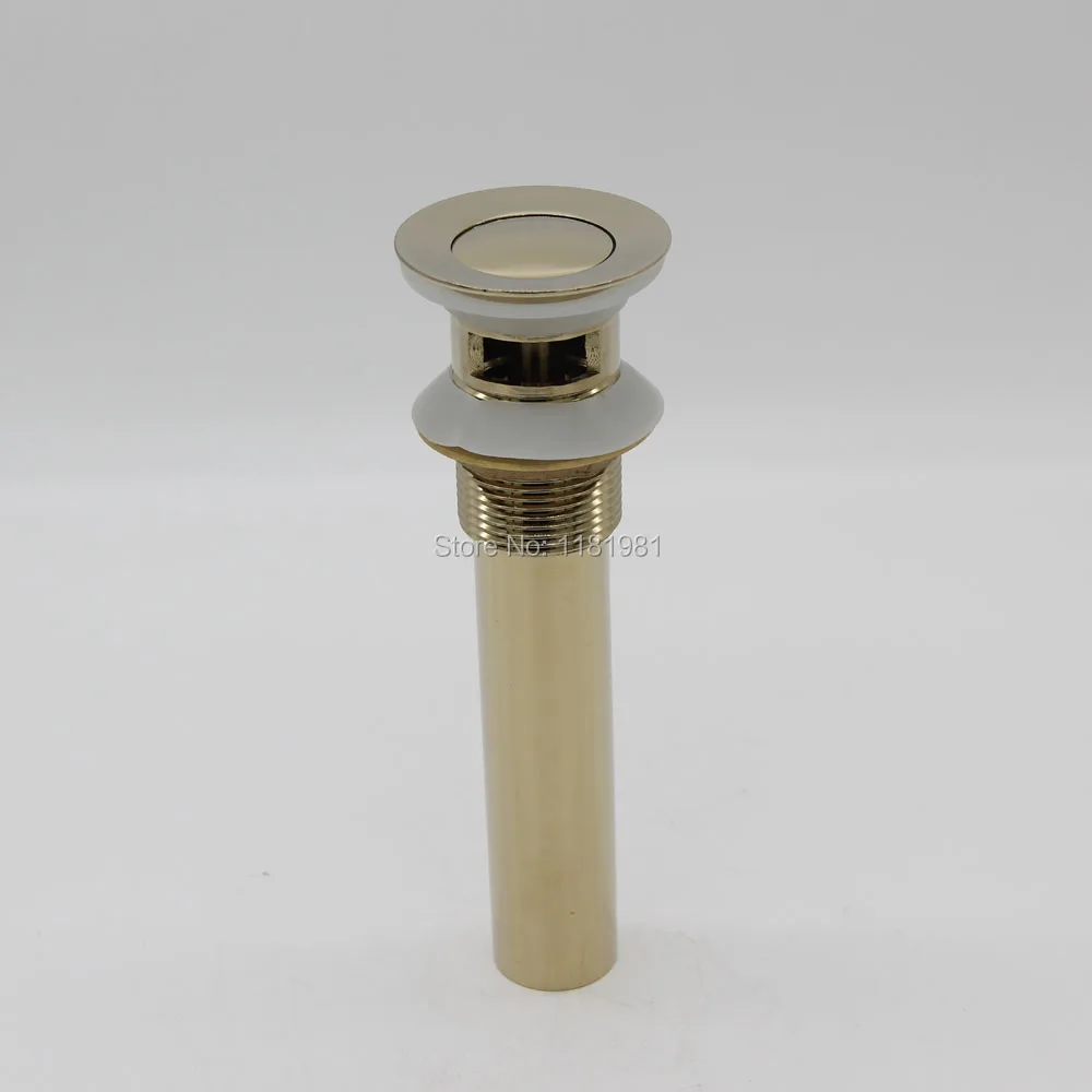 Новая раковина для ванной комнаты с золотой латунной отделкой и переливным