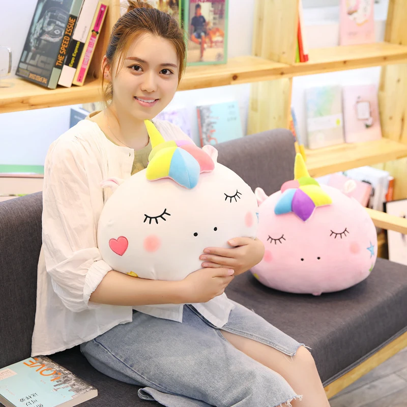 Подушка Единорог Одеяло Kawaii теплее звезда плюшевая подушка нордическая Детская