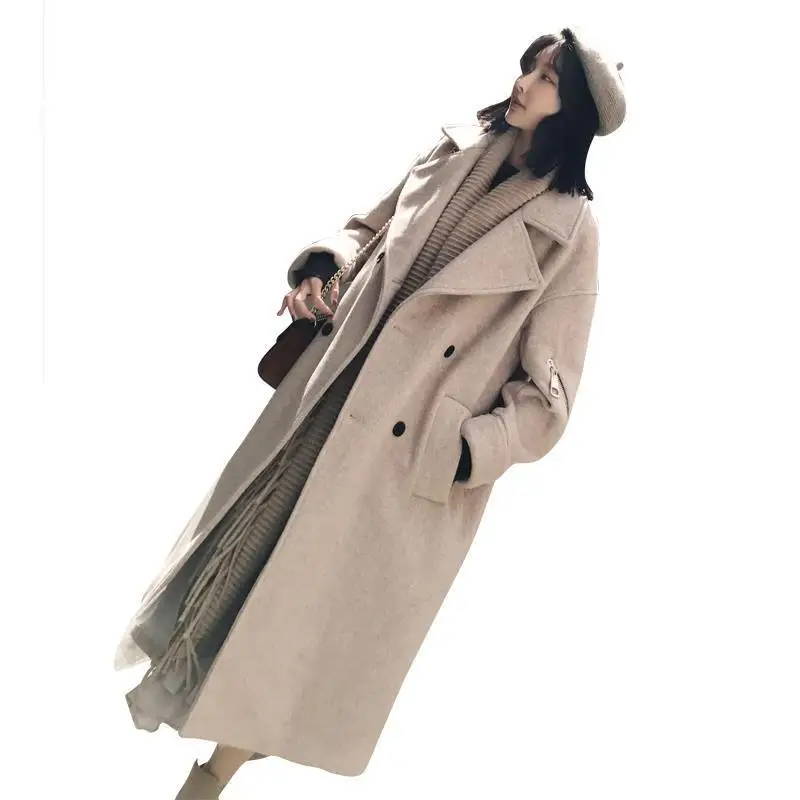 Femme Весна Mujer Elegantes Casaco Feminino Abrigo для женщин зима Hiver Ретро Рок шерсть кашемир Lunga с