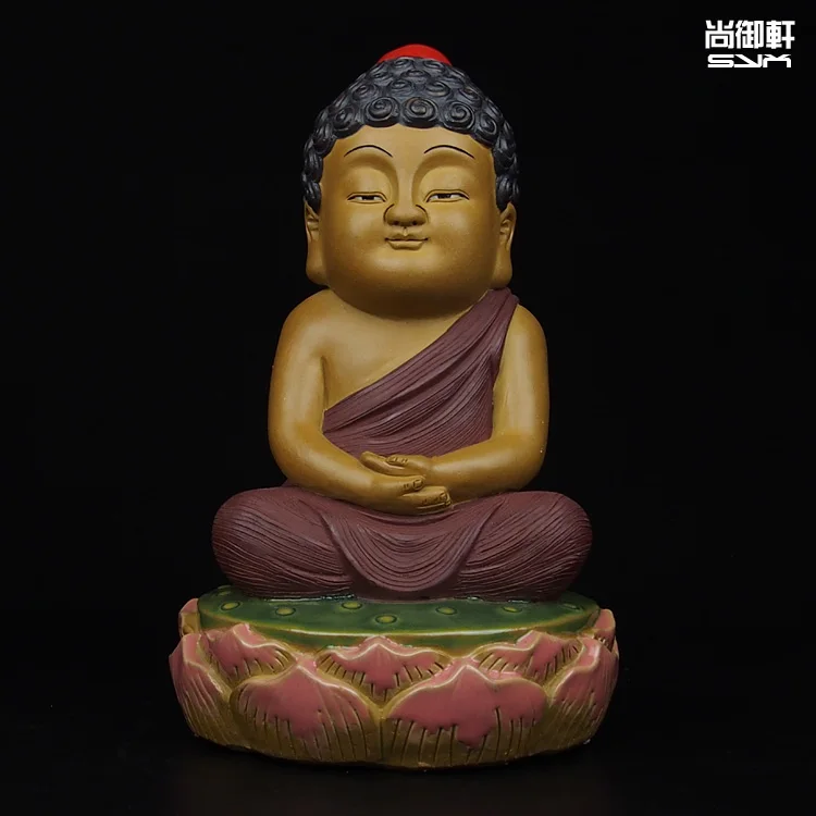 

Статуя Будды Shiwan master в стиле, изящные керамические украшения, подарки, украшение для гостиной