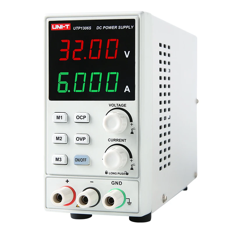 UNI-T UTP1306S переключение для источника питания постоянного тока 4 цифры дисплей с низкой пульсацией питания стабилизированное напряжение Регулируемый мини-источник питания