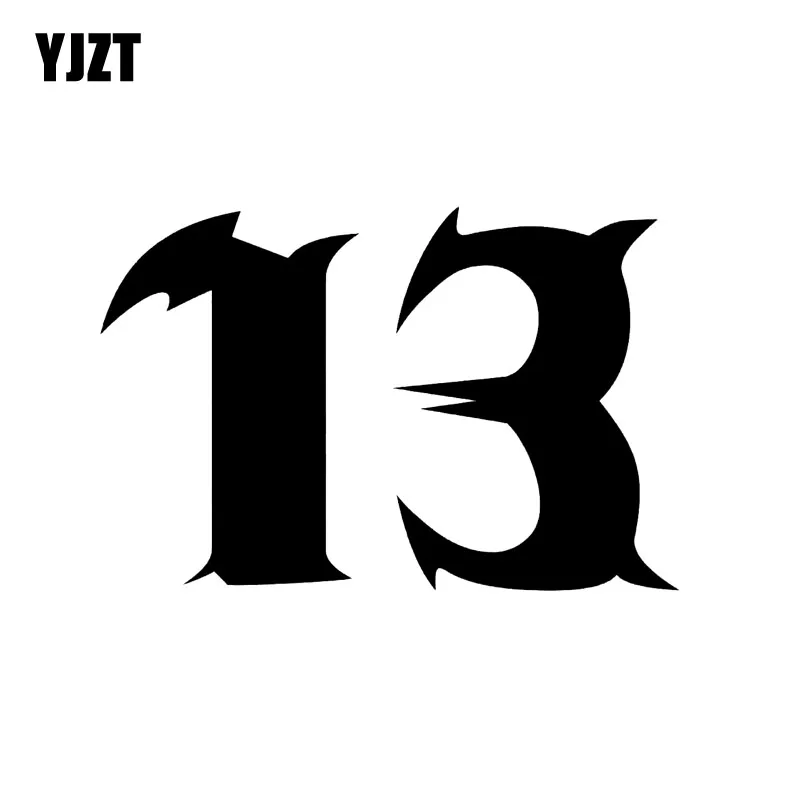 YJZT 15 см * 10 Забавный номер 13 виниловый автомобильный Стайлинг декоративный стикер