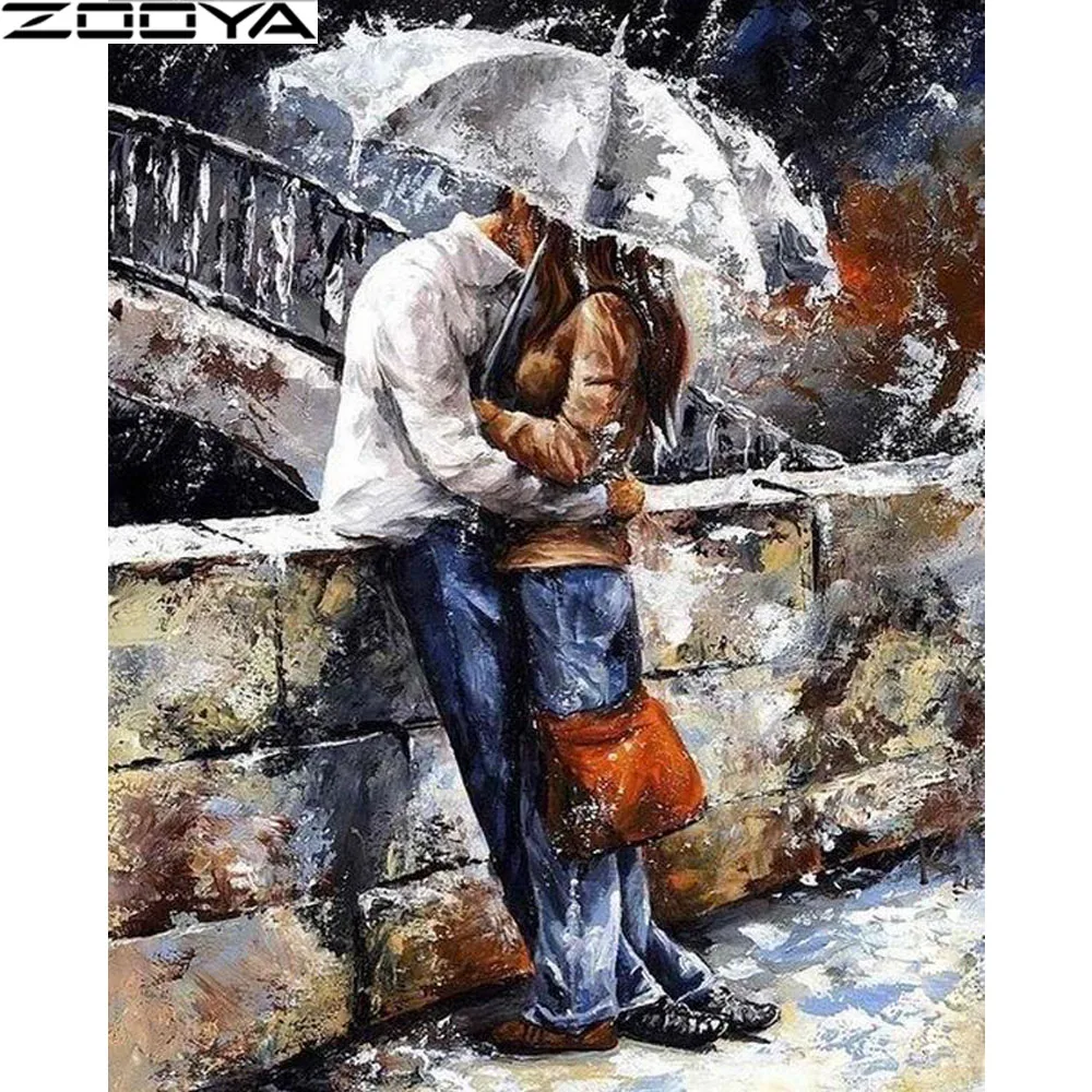 ZOOYA Diy алмаз живопись полный квадратный со стразами под эгидой Lover Алмаз Вышивка