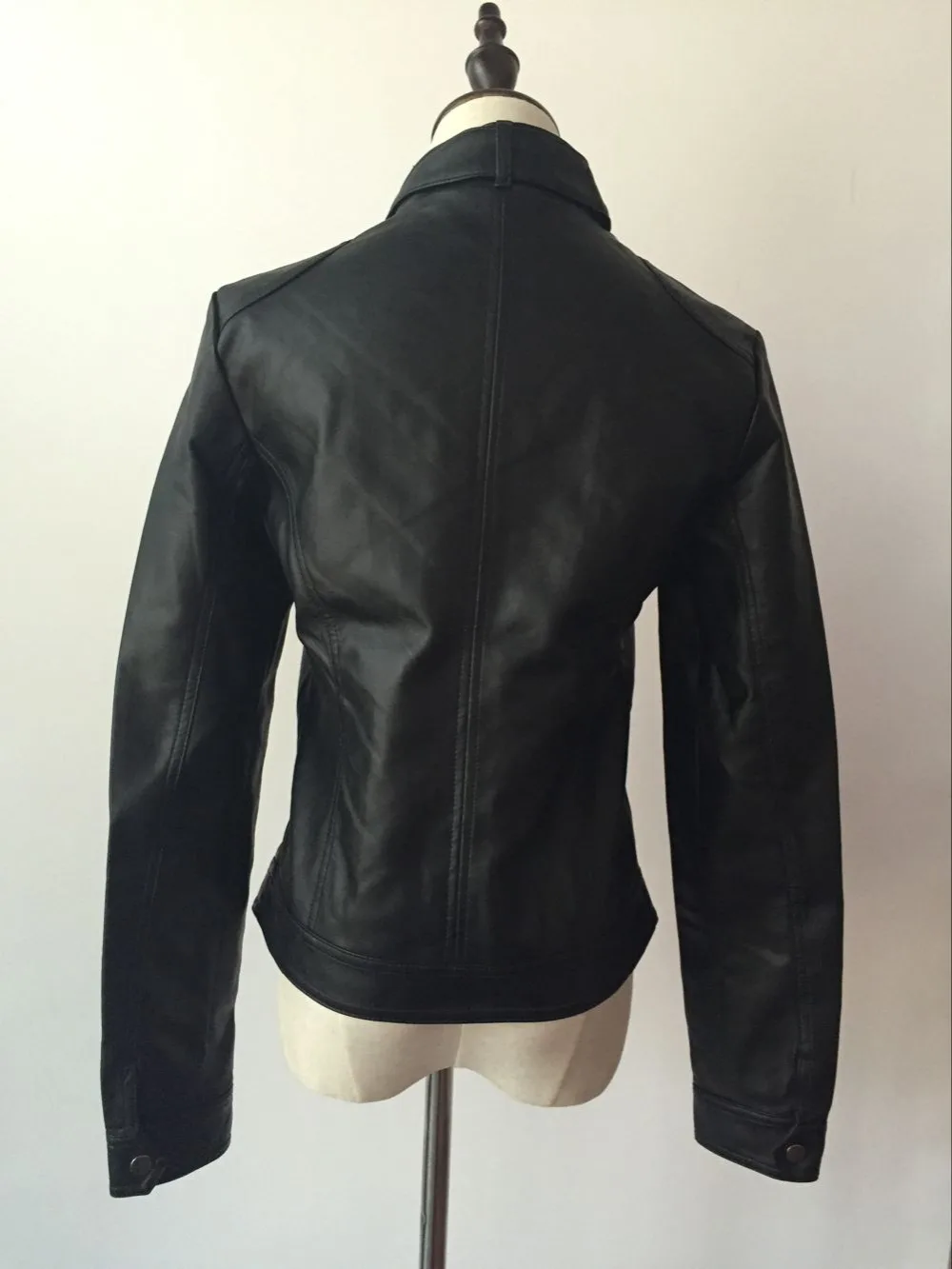 2017 Весна Осень Новинка PU локомотивы куртки женские черные короткие кожаные