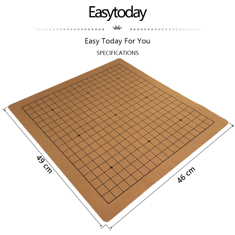 Шахматная доска Easytoday Weiqi китайская игра шахматная синтетическая кожа замша одна