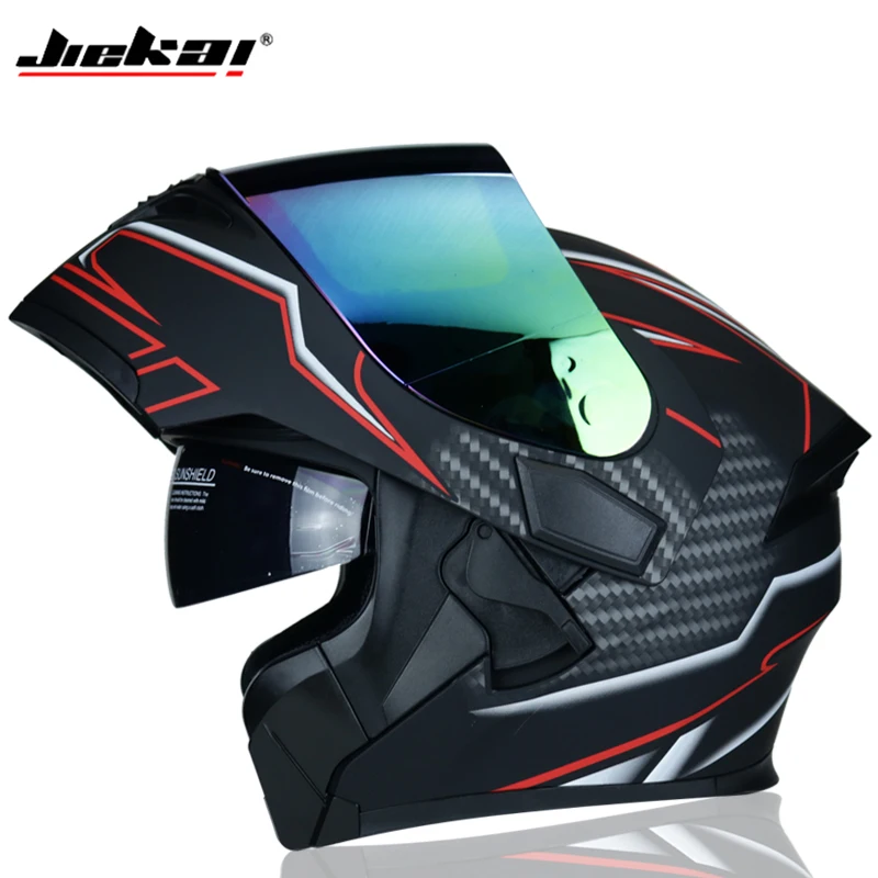 The latest DOT flip helmet modular double lens motorcycle helmet full face safety helmet Casco capacete casque moto - Цвет: b3