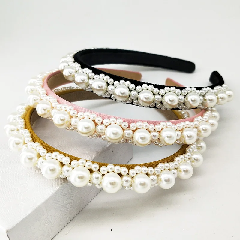 Ободок для волос с жемчужинами аксессуары 3 цвета ободок красивый обруч