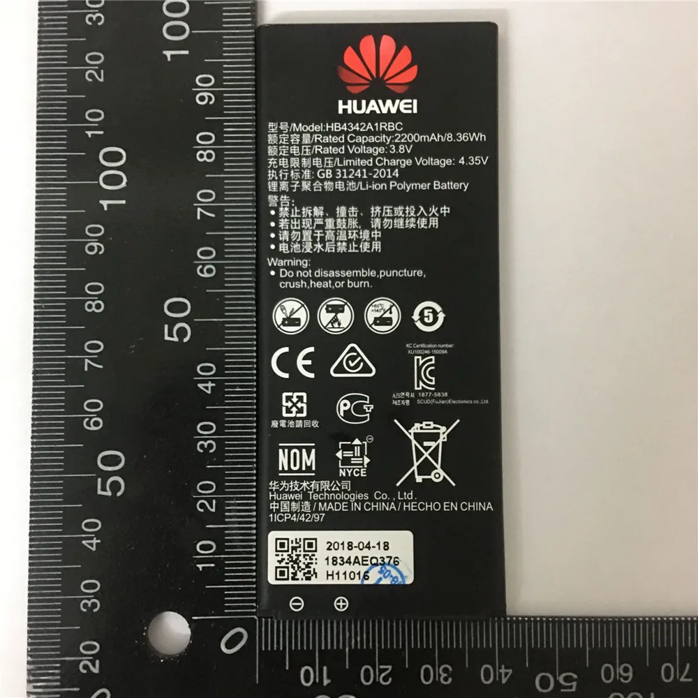 Оригинальный аккумулятор HB4342A1RBC для Huawei y5II Y5 II 2 Ascend 5 + Y6 honor 4A SCL TL00 5A LYO L21 2200