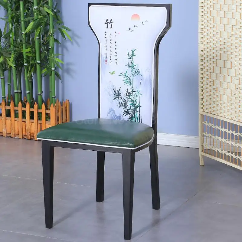 New Chinese Chair Hotel Restaurant Box Theme Classical Simple Hot Pot Restaurant Light Luxury Hotel Dining Chair 4 Starting - Цвет: ml9