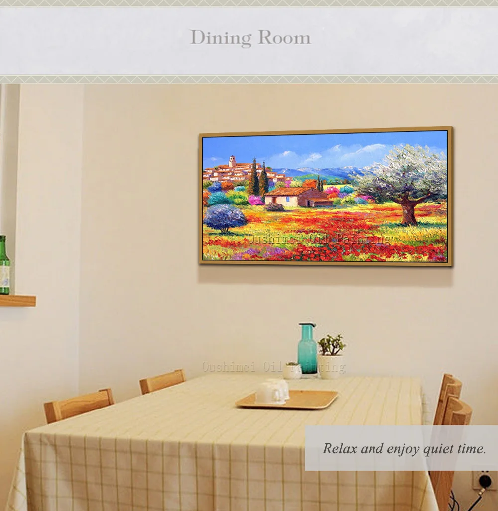 Бесплатная доставка художественная ручная роспись готовая Красивая весенняя