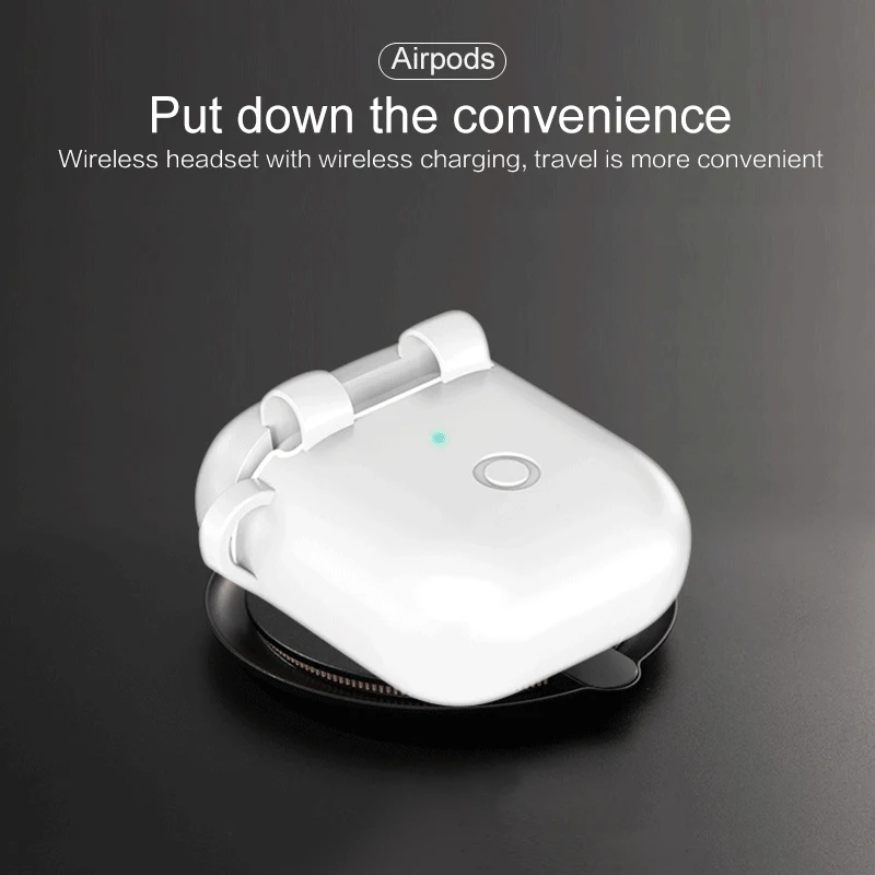 Чехол с беспроводным зарядным приемником для AirPods Силиконовый ТПУ Ультратонкий