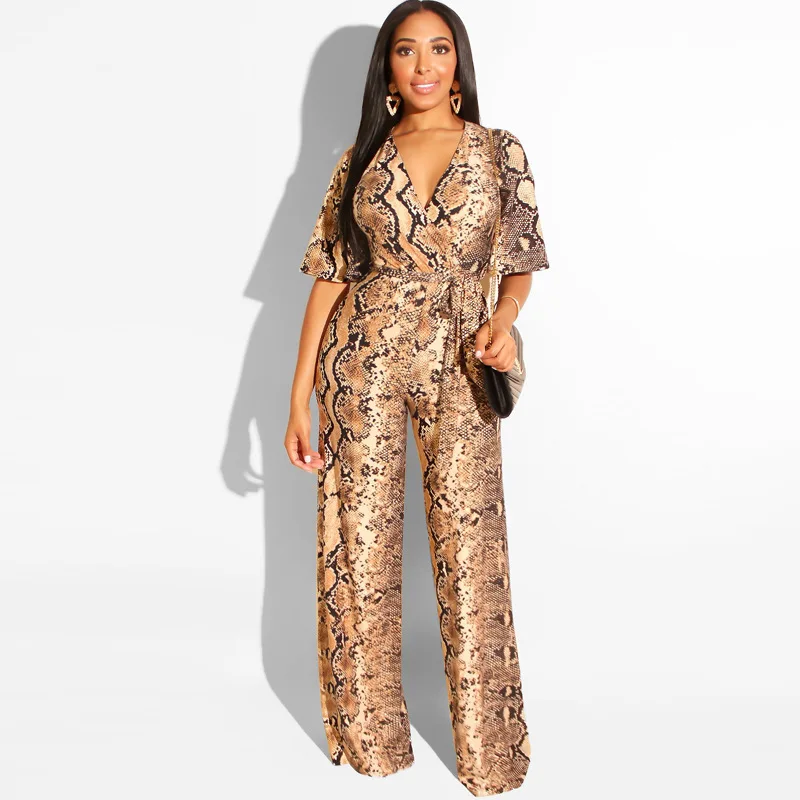 Fashion One Piece Romper Jumpsuits for Women V Neck Fashion Playsuit Women Office Lady Oversized Outerwear