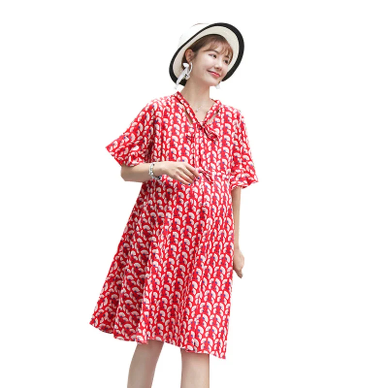 Модное летнее шифоновое платье с принтом в уличном стиле элегантная одежда для