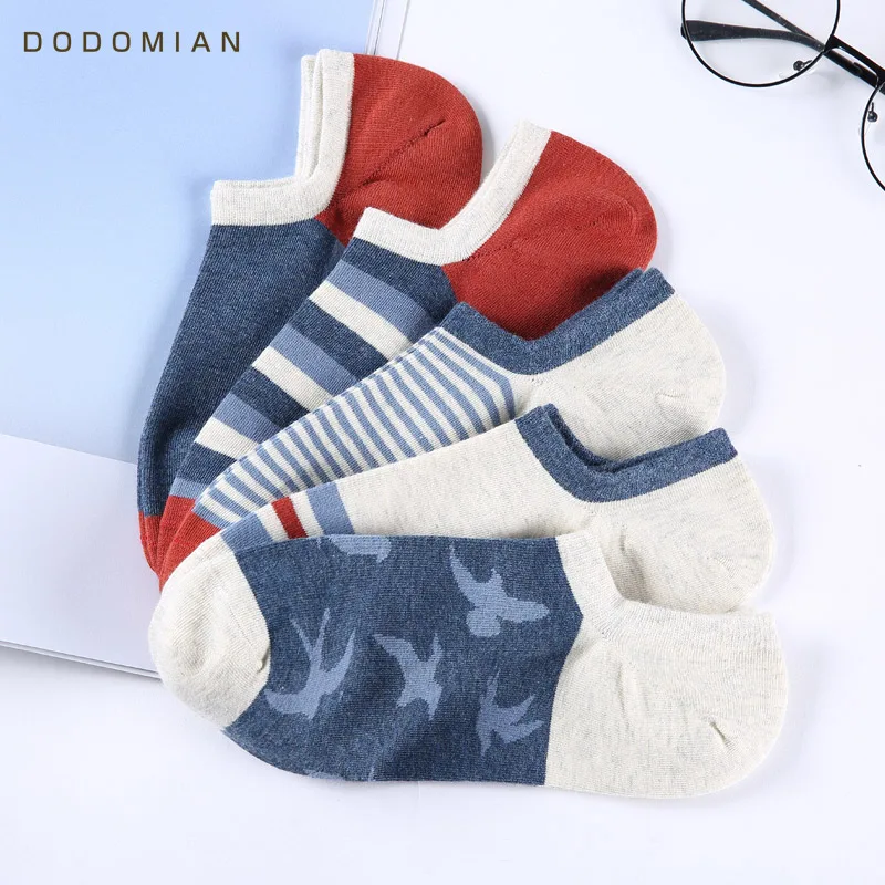 

New Men Socks Printed Casual Male Sock Cotton Ankle Socks Fashion Funny Mens Meias Calcetines for Men High Quality 5 pairs/lot