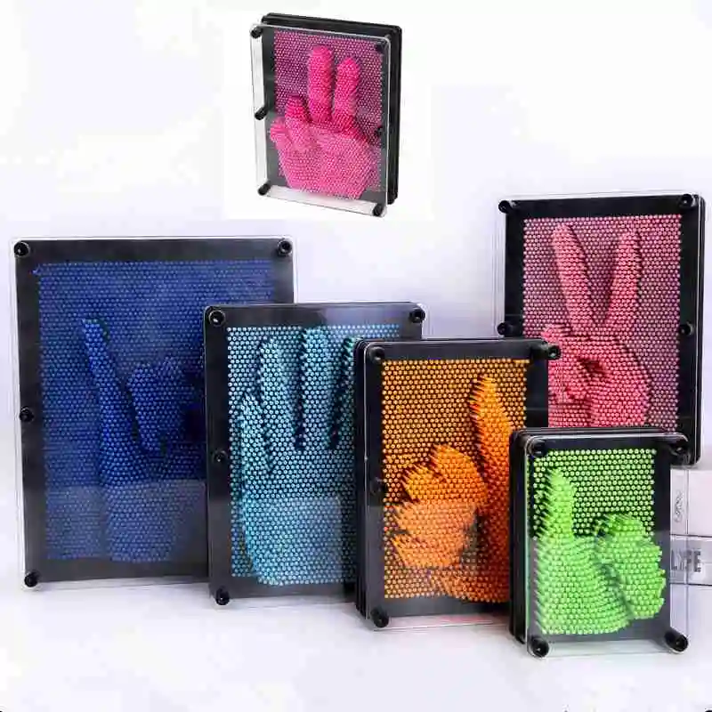Random colors DIY, новинка, ручная печать, 3D клон, ручная модель, разнообразие, игла, резьба, волшебная игла, окрашенная ручная модель, украшение, художественные игрушки для детей - Цвет: Random colors